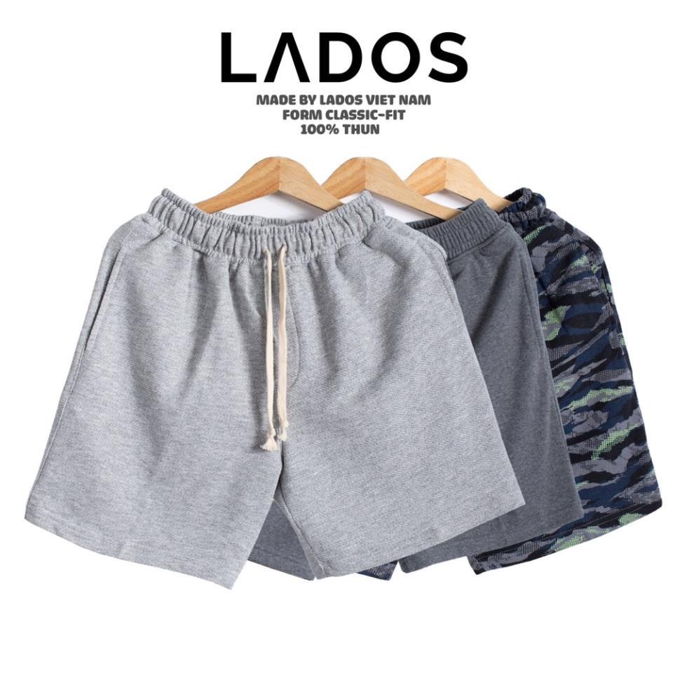 Quần short thun nam đẹp LADOS - 4066 Vải cotton, form rộng thoáng mát giá rẻ