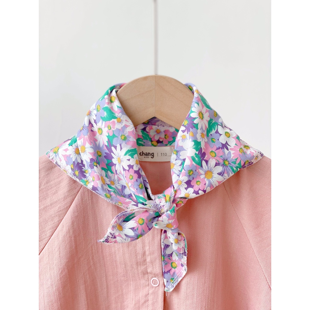 Xanh/Hồng_Bộ Bà ba NGẮN TAY áo đũi xước nhật quần dài thô hàn Bà ba Colorful Set