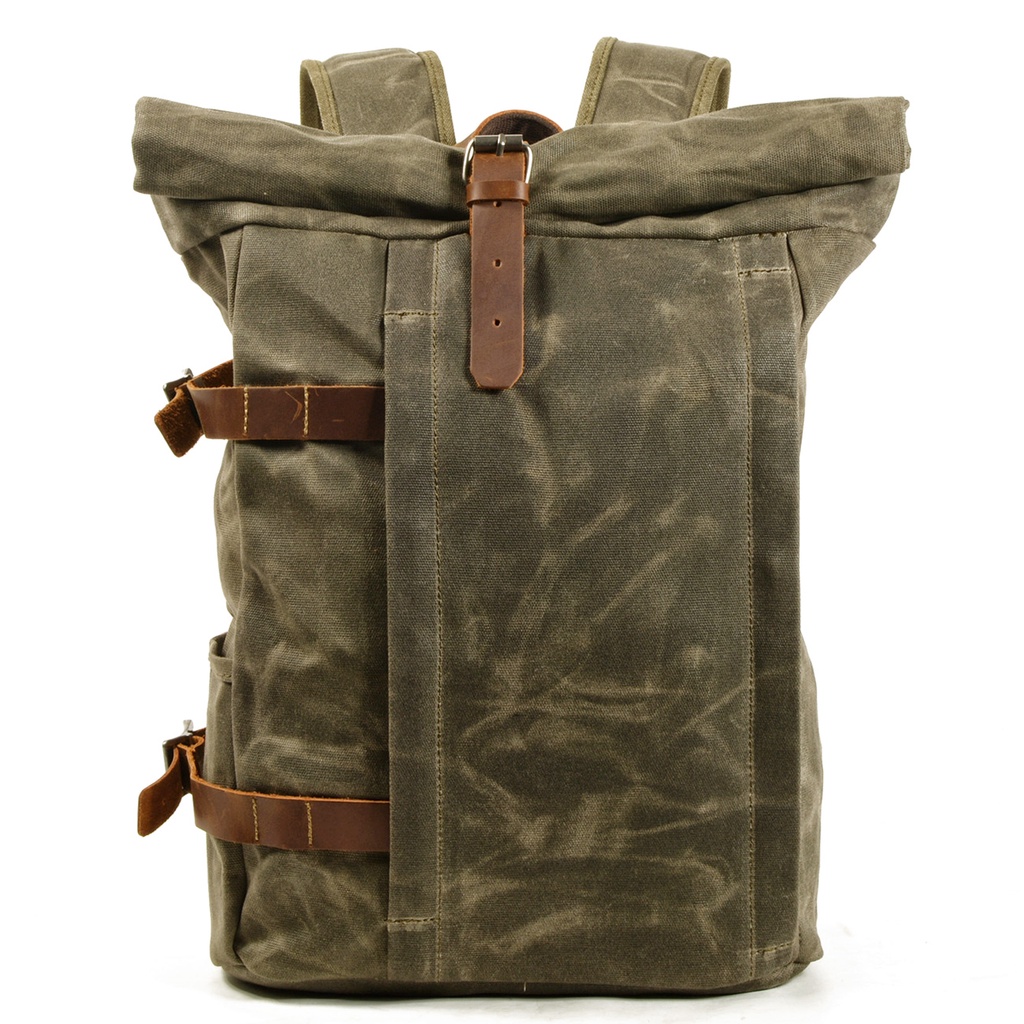 Balo canvas vải bố nam chống nước Hutaleather Goblin thời trang phong cách theo năm tháng HB6