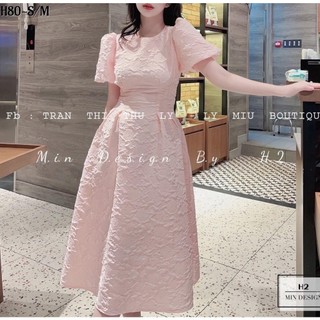 ĐẦM MIDI TAY BỒNG XỐP MỀM