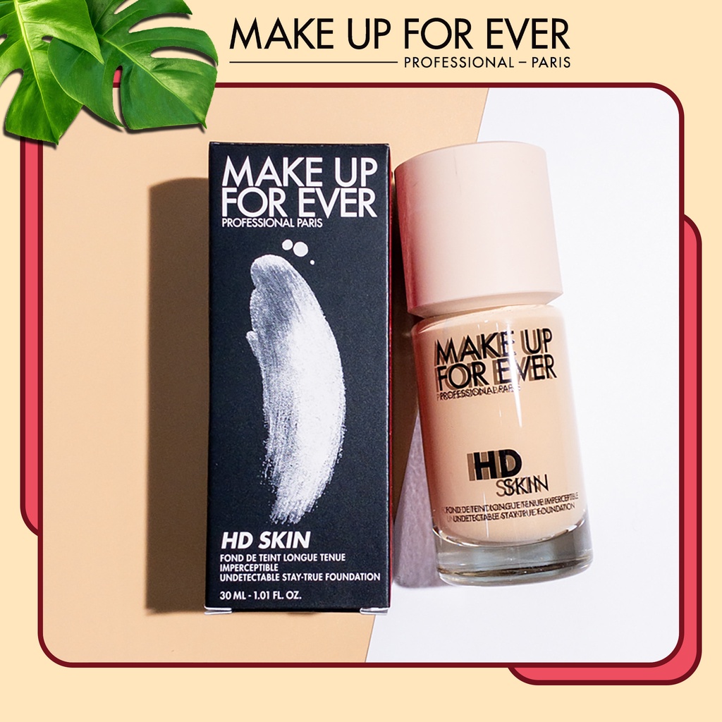 Kem nền MAKE UP FOR EVER HD Skin 30ml che khuyết điểm kiềm dầu lâu trôi nâng tone da dầu khô chính hãng KN chumia