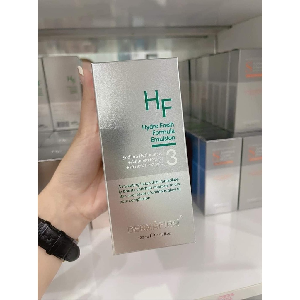 Sữa Dưỡng Ẩm Da Mặt Dermafirm Hàn Quốc-HF Hydro Fresh Fomula Emulsion-Cấp Nước, Làm Dịu Làn Da Nhạy Cảm