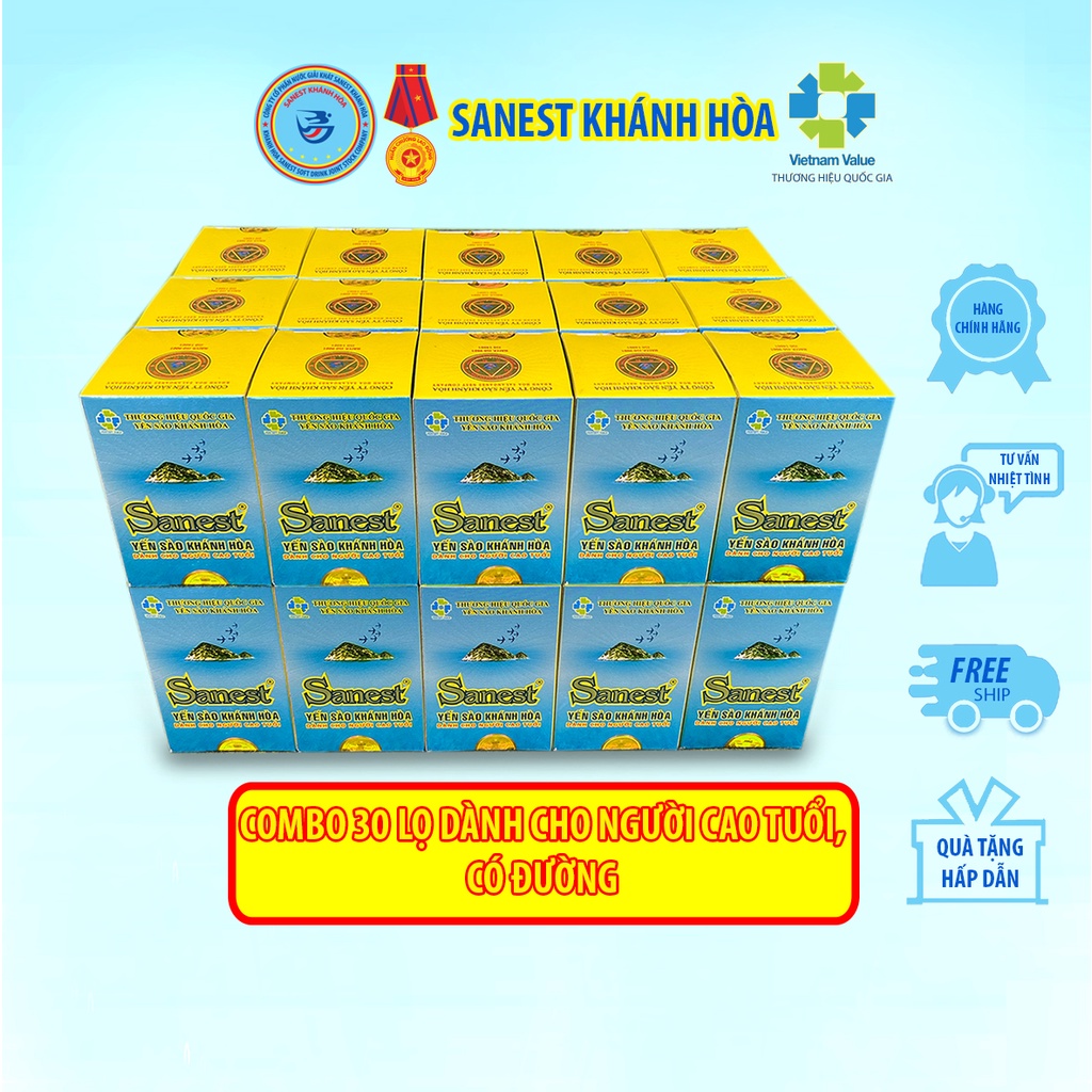 Nước Yến sào Khánh Hòa Sanest Người Cao Tuổi - Lọ 70ml