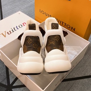 GIÀY LV WHITE BROWN LAI AU SC [ Full Box + Free Ship ]