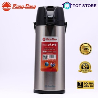Phích bơm nước cao cấp rạng đông 2,5 lít vỏ inox, giữ nhiệt, pha trà thảo mộc, model: rd-2545 st1.e