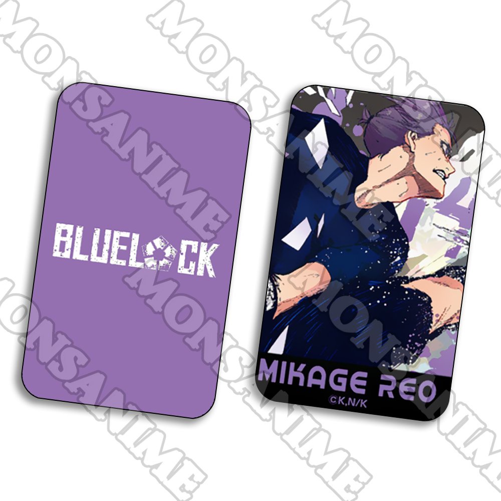 Ảnh card bo góc BLUE LOCK ver MỘT MÀU chibi manga thẻ bo viền 5*8cm sưu tầm xinh xắn