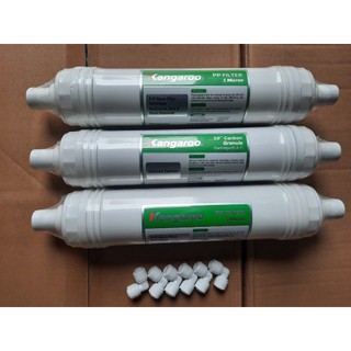 Bộ 3 lõi lọc nước đúc 123 kangaroo - chính hãng model dùng : kg100hk, ka10a4, kg10a5, kg100es, kg100es1, kg10a6s