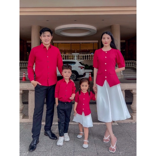 Đồ gia đình 3 người/ 4 người/ 5 người, set gia đình, áo đồng phục gia đình, set đồ gia đình dự tiệc / F15