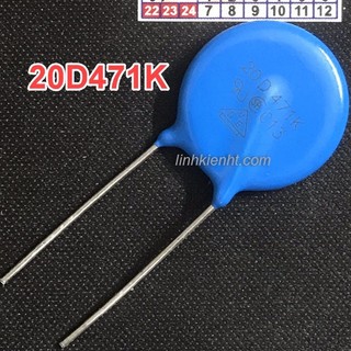 Linh kiện tụ chống sét, tụ nổ, varistor,tụ bảo vệ quá áp 20d471k 470v