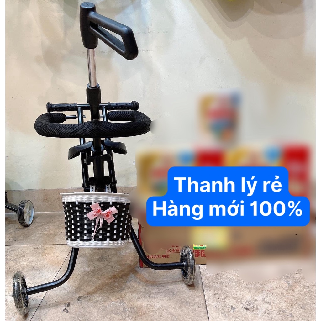 XE ĐẨY 3 BÁNH GẤP GỌN, ĐẨY BÉ ĐI SIÊU THỊ, ĐI CHỢ [SIÊU GIẢM GIÁ]