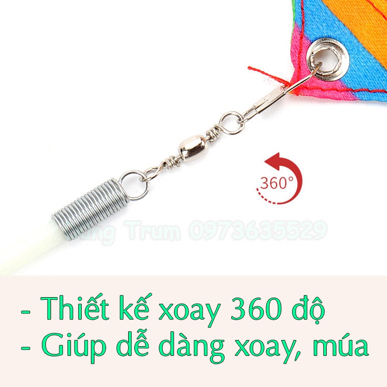 Que múa lụa dài 4m múa thể dục nhịp điệu, que duy băng biểu diễn