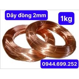 Dây đồng đỏ đặc nguyên chất, 2mm ( 1kg )