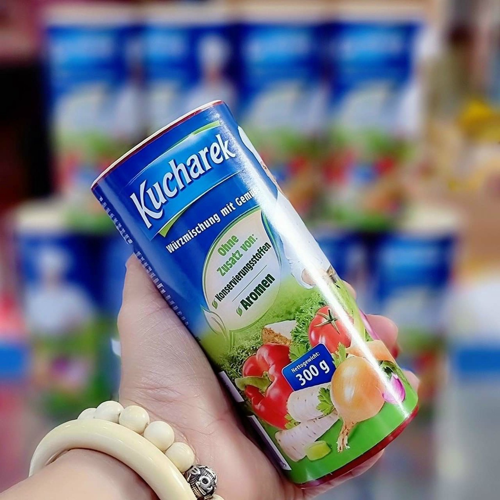 Hạt Nêm Không Đường, Hạt Nêm Đức Ăn Kiêng EATCLEAN/ Hạt Nêm Rau Củ Hữu Cơ KUCHAREK Đưc Lọ 300G tkad