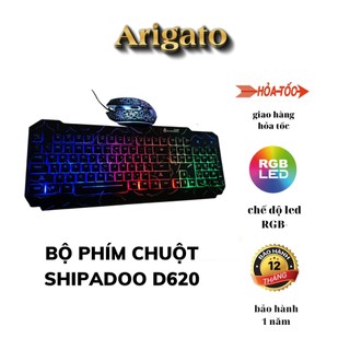 Bàn phím và chuột gaming d620 space warships chính hãng shipadoo - led rbg