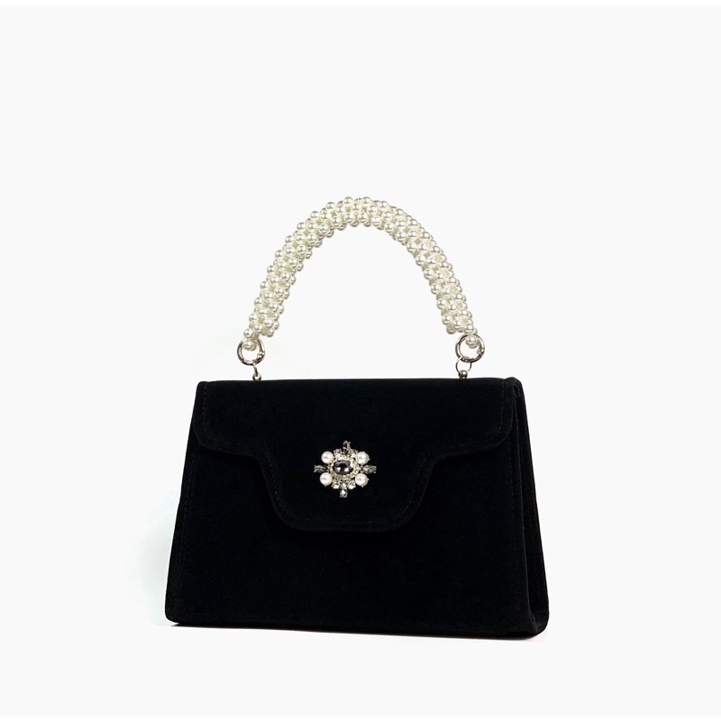 The Flavia - Túi xách nhung mịn hạt đá phong cách retro đi kèm 3 loại quai