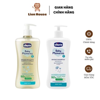 Sữa tắm chicco hoa cúc,yến mạch 500ml có vòi nhấn tiện lợi cho bé