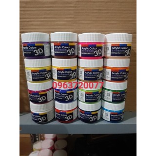 Mầu acrylic 100ml, mầu 3d 100ml