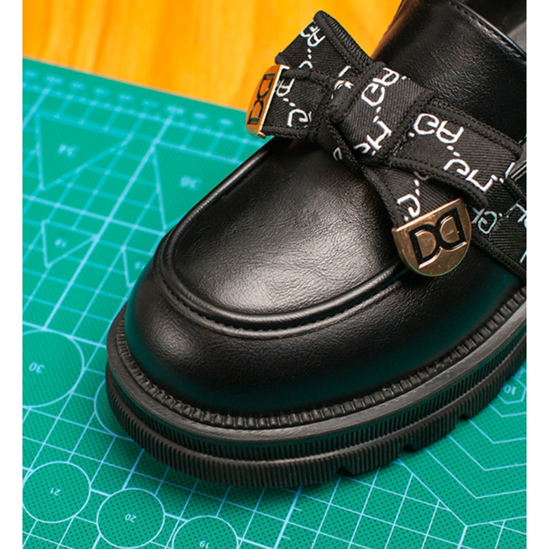 Giày Loafer Nữ Đính Nơ Bánh Mì 5 Phân