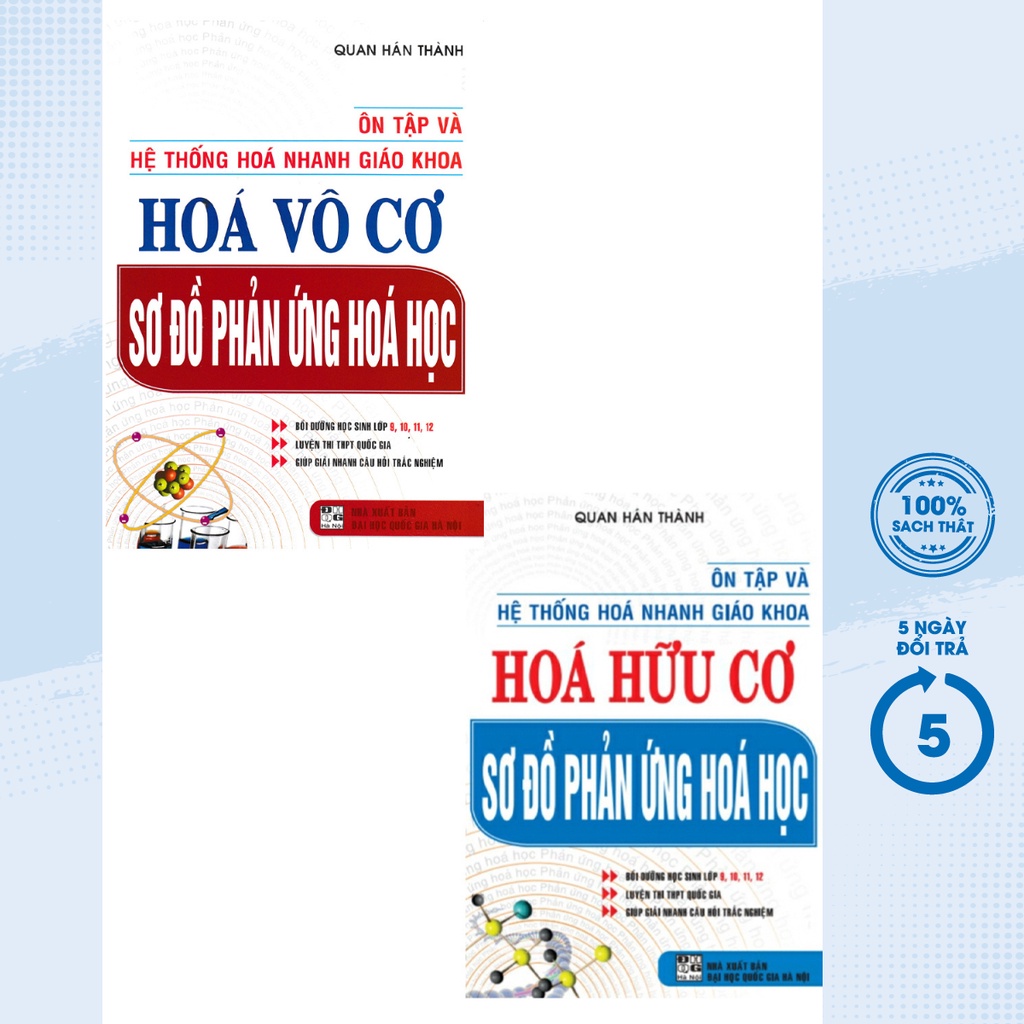 Sách - Combo Ôn Tập Và Hệ Thống Hóa Nhanh Giáo Khoa: Hóa Hữu Cơ + Hóa Vô Cơ Sơ Đồ Phản Ứng Hóa Học  - HA