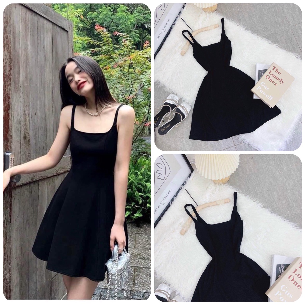 ĐẦM ĐEN 2S BASIC XOÈ (kèm ảnh thật)