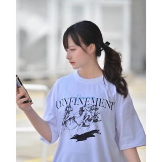 Áo thun nữ BLACKDOKI-Confinement , áo phông basic form rộng tay lỡ cá tính M140