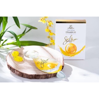 Tắm trắng toàn thân kích trắng collagen x3 Đông Anh Luxury Mix Saffron hộp 3 gói