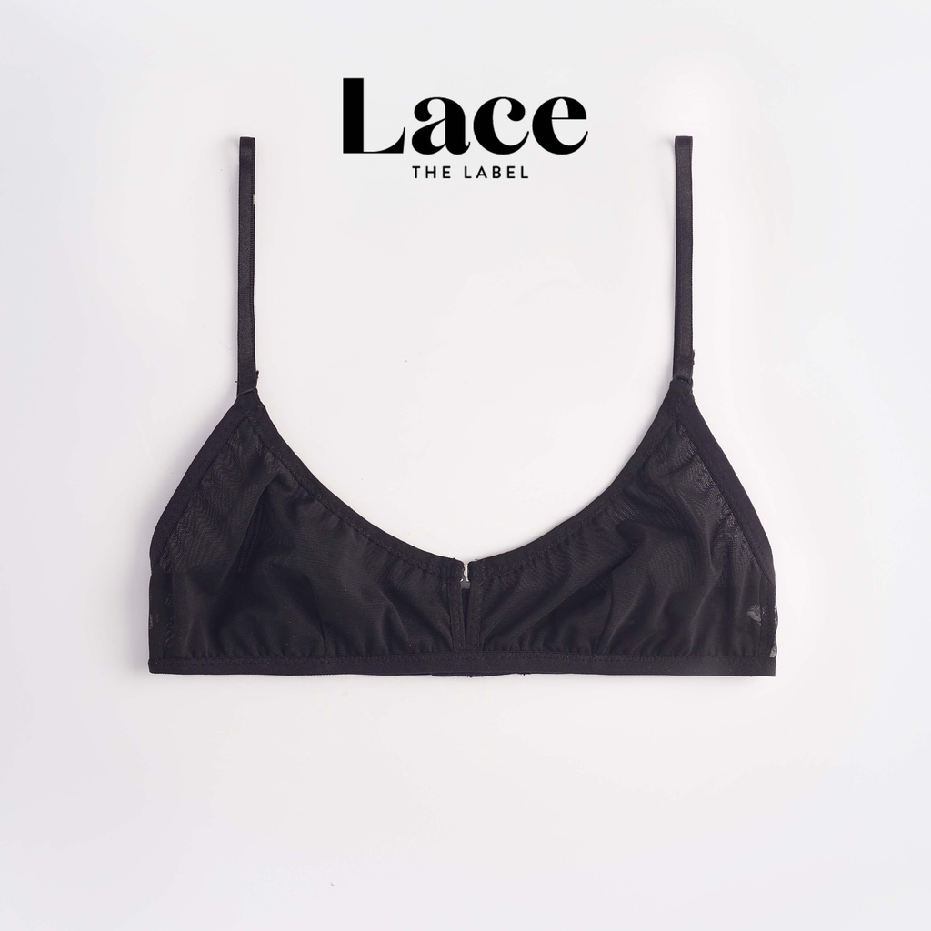 Áo lót Charmi sheer clasp đen kèm đệm mỏng Lace.thelabel