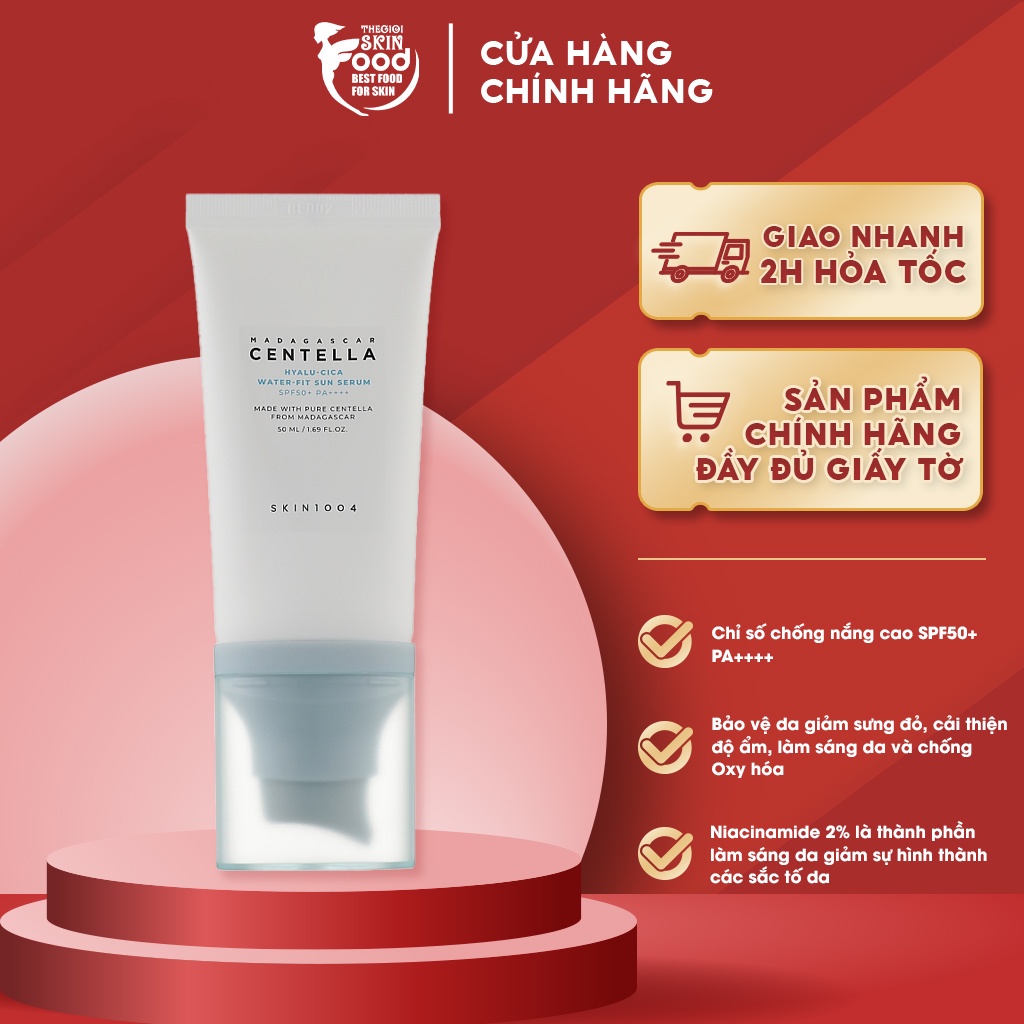 Tinh Chất Chống Nắng Cấp Ẩm, Làm Dịu Da Skin1004 Madagascar Centella Hyalu-Cica Water Fit Sun Serum SPF50+ PA 50ml