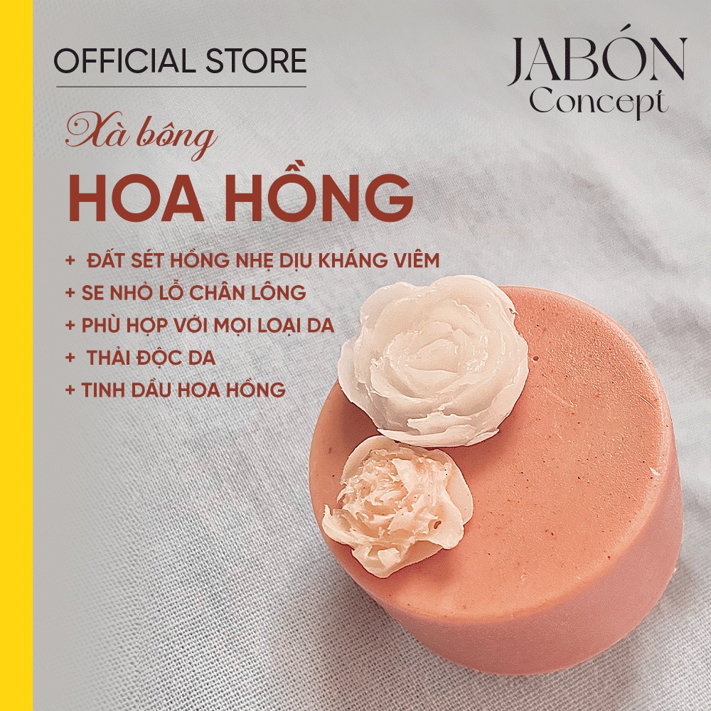 Xà Bông Handmade Pink Clay Đất Sét Hồng Hương Hoa Hồng  Xà Phòng Hữu Cơ Thiên Nhiên Làm Sạch Jabón Concept