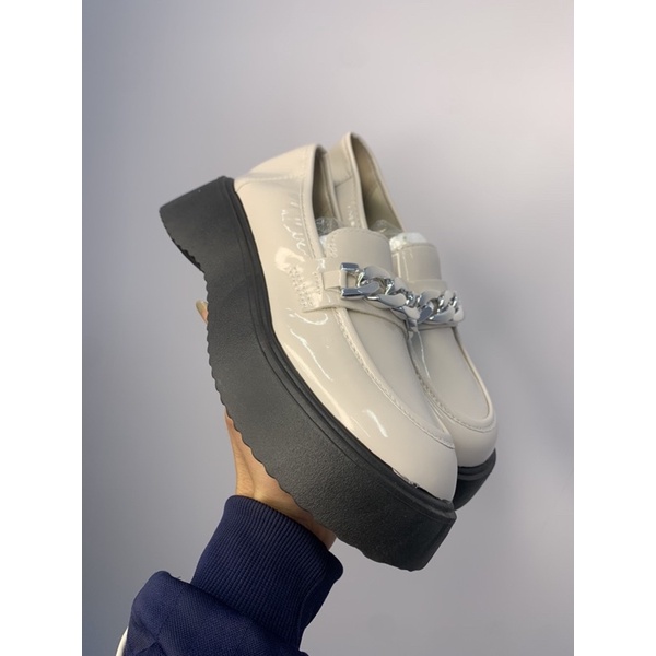 Giày búp bê PLO quai xích nữ da mềm cao cấp Giày tiểu thư xinh đơn giản nhẹ nhàng đi chơi đi học