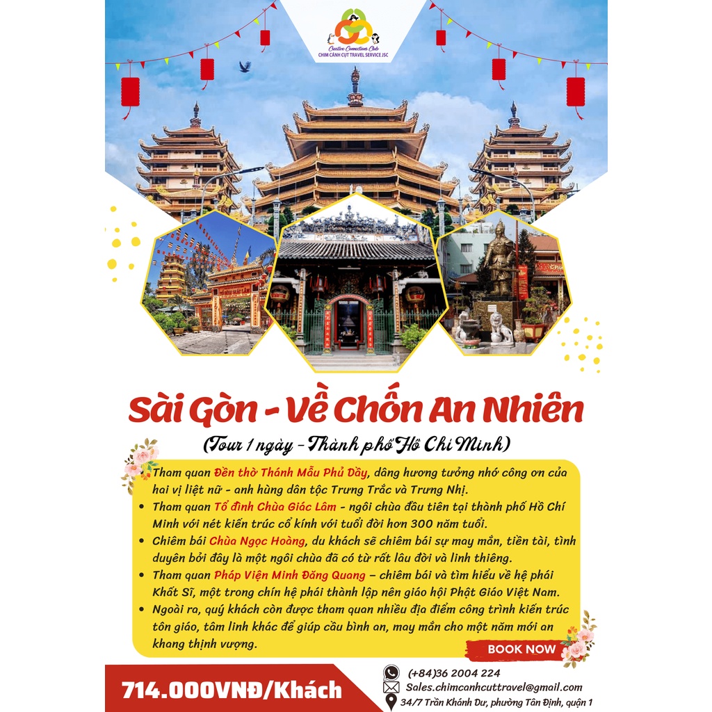 chương trình du lịch "Sài Gòn - Về Chốn An Nhiên" - Chim Cánh Cụt Travel jsc