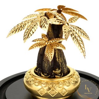 Chậu kim ngân mạ vàng lá 24k - dát gold 24k 99,9% - lộc vinh gold luxury.