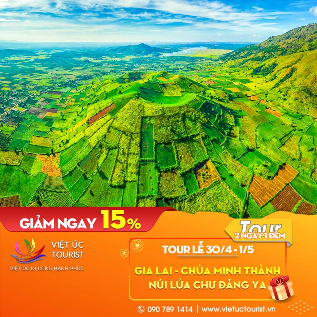 GIA LAI [EVOUCHER] Tour du lịch Gia Lai - Núi lửa Chư Đăng Ya 2N1Đ | Việt Úc Tourist