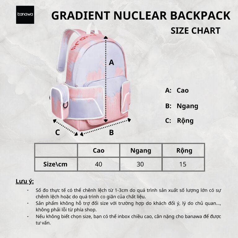 Balo đi học Banawa nam nữ unisex hoạ tiết caro có ngăn đựng laptop - Statement Backpack VER2 - Màu Beige