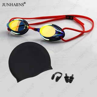 Kính Bơi Silicon Trong Suốt Chống Nước Chống Sương Mù Chống Tia UV Chuyên Nghiệp Kèm Hộp Đựng Ốp