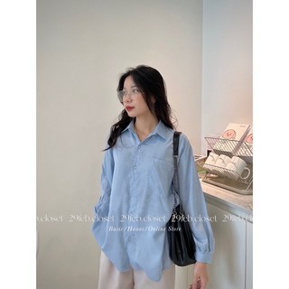 [Hàng sẵn] Áo sơ mi lụa hàn oversize tay phồng – Maitrangshop92