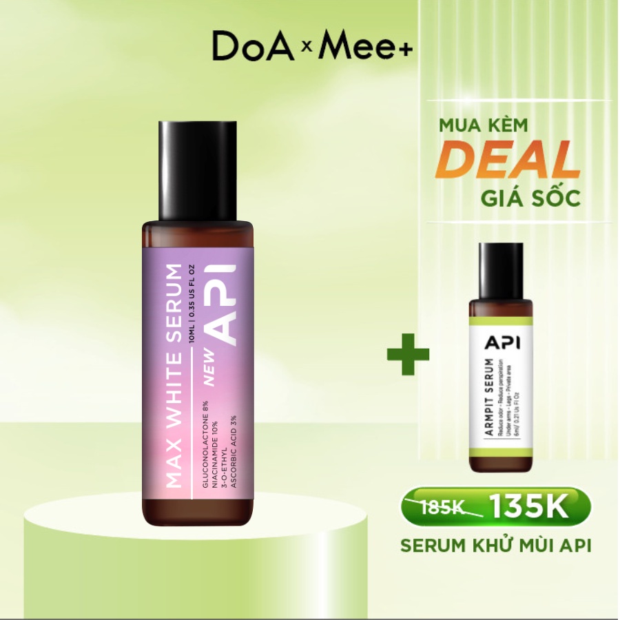 Son nách API, Serum giảm thâm nách, làm trắng nách API, lăn nách mờ thâm, cấp ẩm DoAMall 10ml