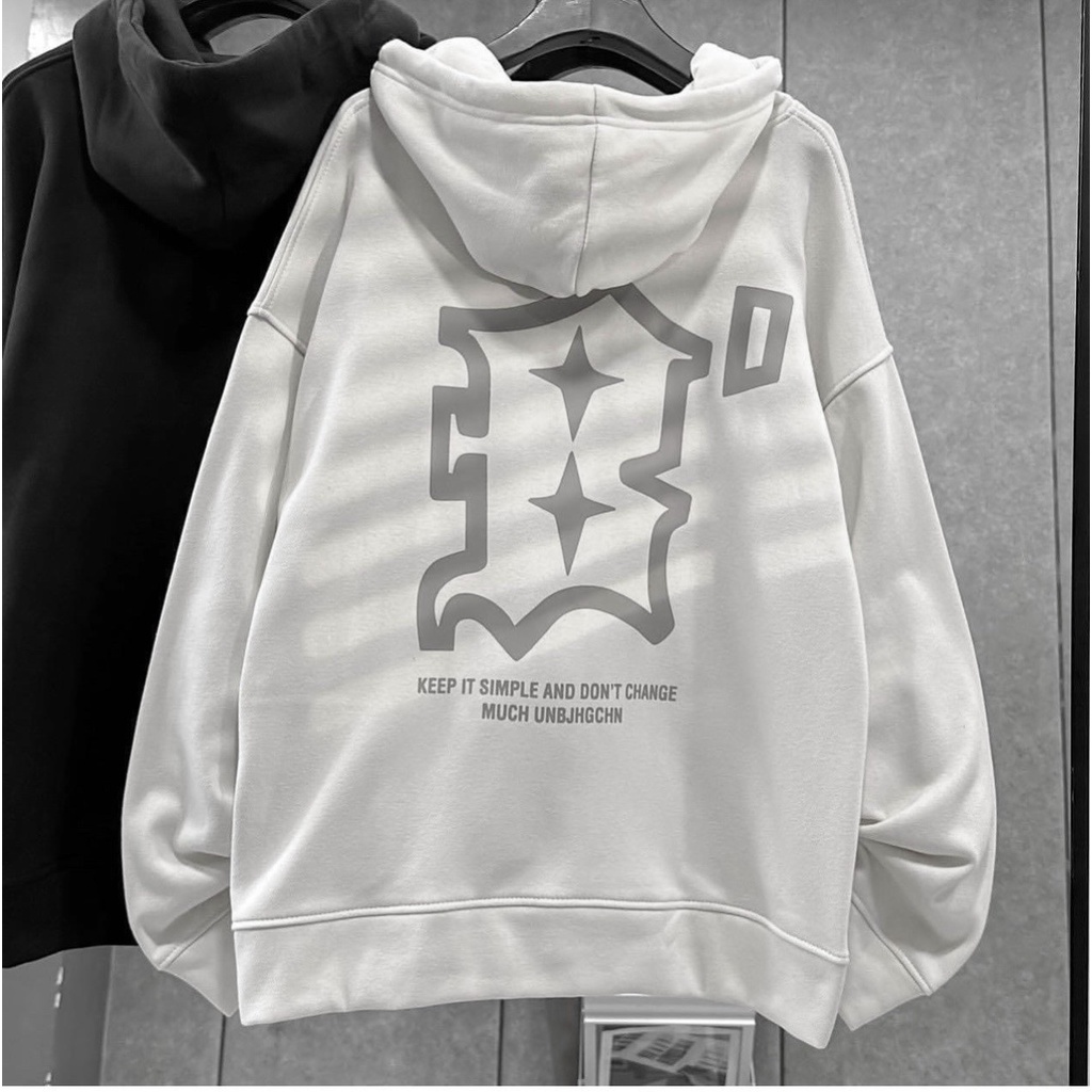 Áo Khoác Hoodie Zip 2 Màu Nam Nữ Ulzzang Unisex - Áo khoác nỉ mũ form rộng nỉ bông dày dặn mềm mịn thêu chữ KEEP | BigBuy360 - bigbuy360.vn