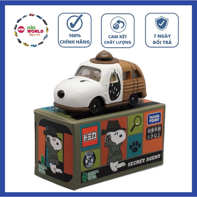 Xe mô hình Tomica Box Disney Snoopy Secret Agent. MS: 126.