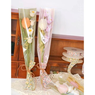 Bó hoa len gói sẵn - bó hoa bằng len - hoa tuylip bằng len - hoa len - quà tặng valentine/ tốt nghiệp