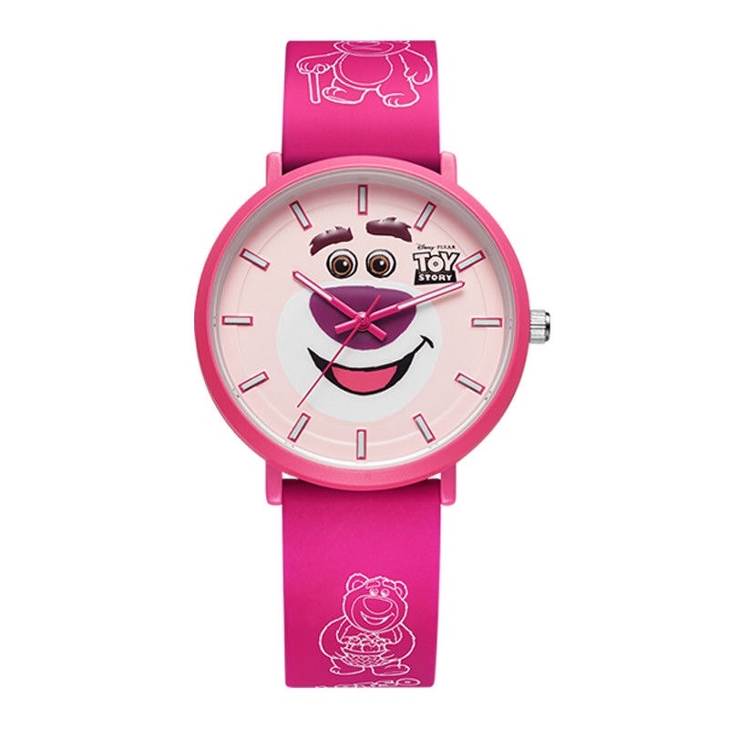 Đồng hồ nam nữ gấu dâu Lotso dây silicone chính hãng Disney