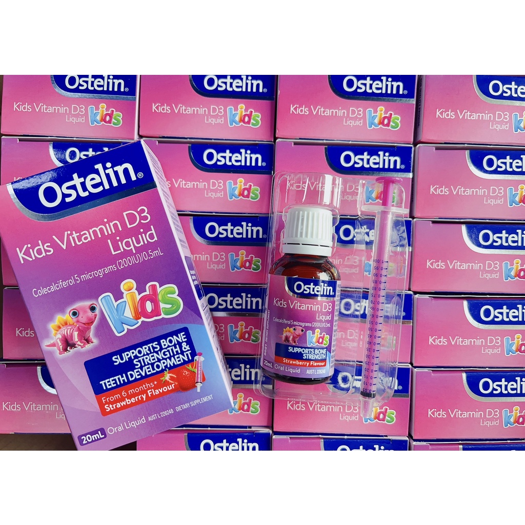 Vitamin D3 Ostelin, D3 Drops Ostelin 2.4ml, D3 Liquid Ostelin 20ml xuất xứ Úc
