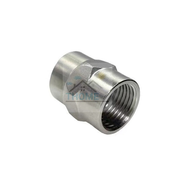 Nối 2 đầu ren trong INOX, Đồng thau - Ren 21 27