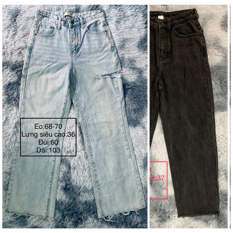 Quần jean lưng siêu cao 2hand đồng giá 59k