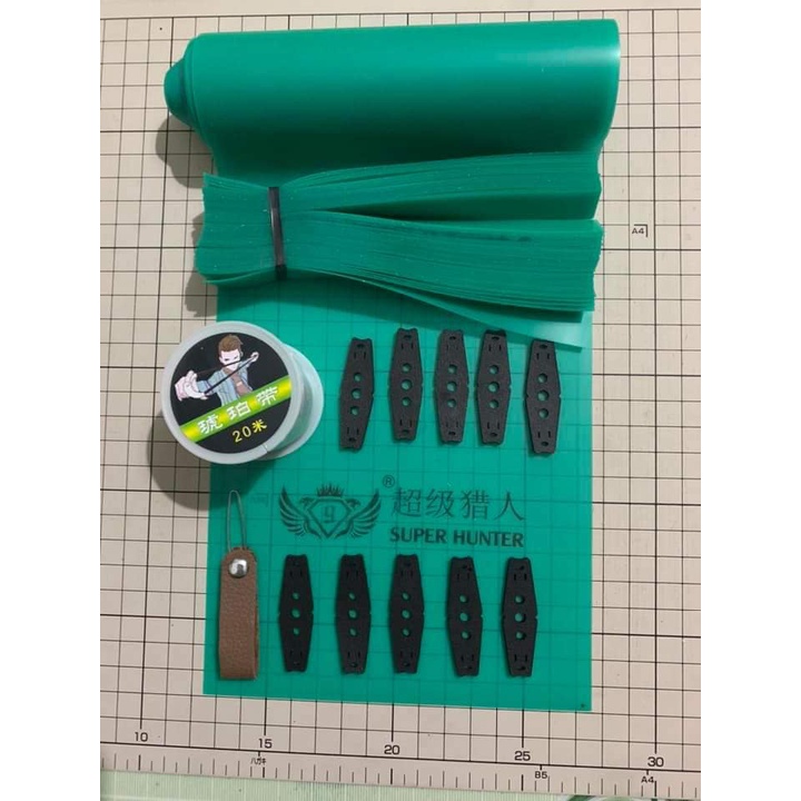 1m thun super hunter 0,55-0,65 cắt theo yêu cầu kèm 10 da 1 luồn thun 1 cuộn cột