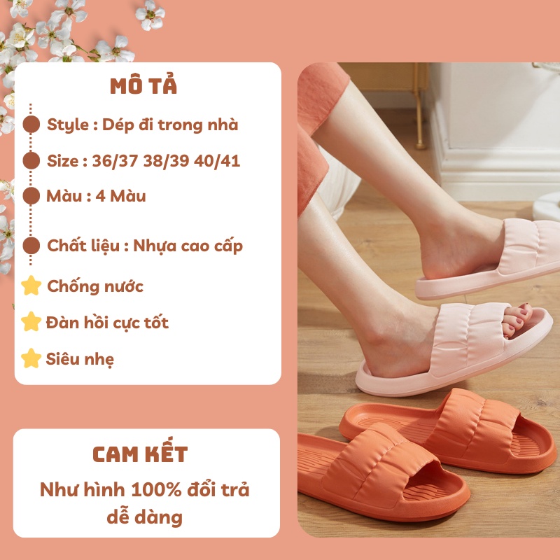 Dép nữ đi trong nhà Chao Nhúm Hot trend nhựa cao cấp bền đẹp nhẹ chống trơn trượt - 3265