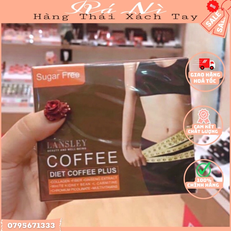 Cà Phê Giảm Cân Lansley Diet Coffee Plus Thái Lan Hộp 10 Gói