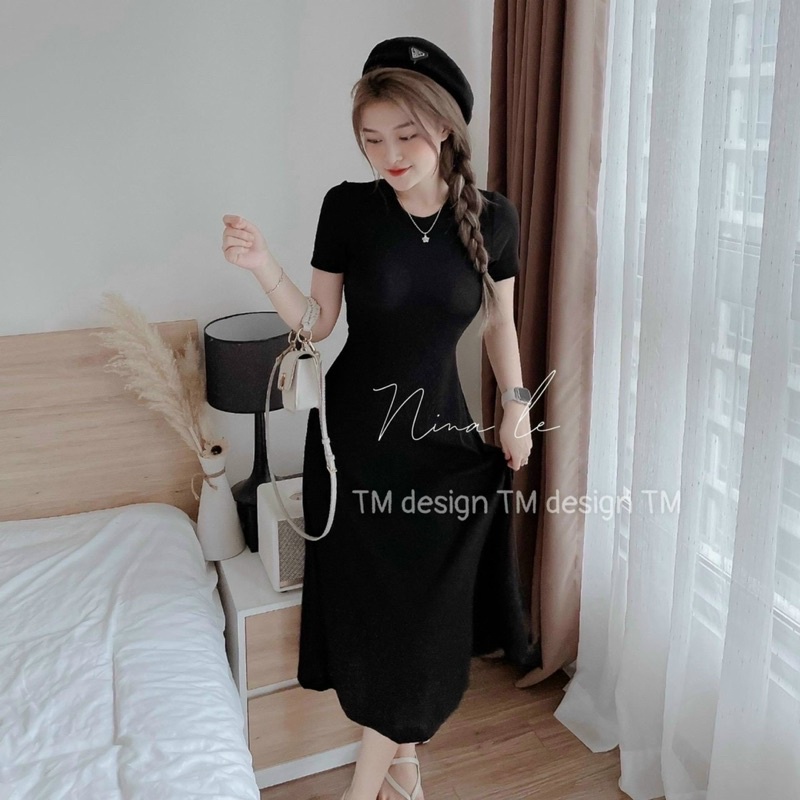Váy Body Hở Lưng Cut Out Dáng Xoè Dưới V120, Đầm Ôm Co Giãn Cut Eo Lekemqc