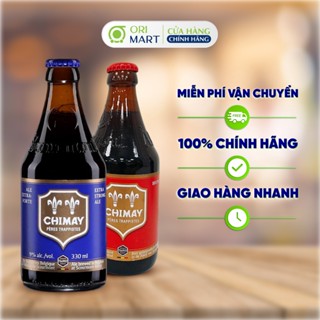 Combo 2 Chai Bia Bỉ CHIMAY BLUE-RED Lên Men Nổi Đậm Đà Vị Lúa Mạch 330ml  ORIMART