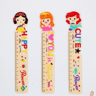 Thước kẻ hoạt hình công chúa, hello kitty dễ thương, bảng cưởng chương dài 15cm.